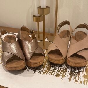 Clark’s Elegant Women's Sandals - Metallic and Nude